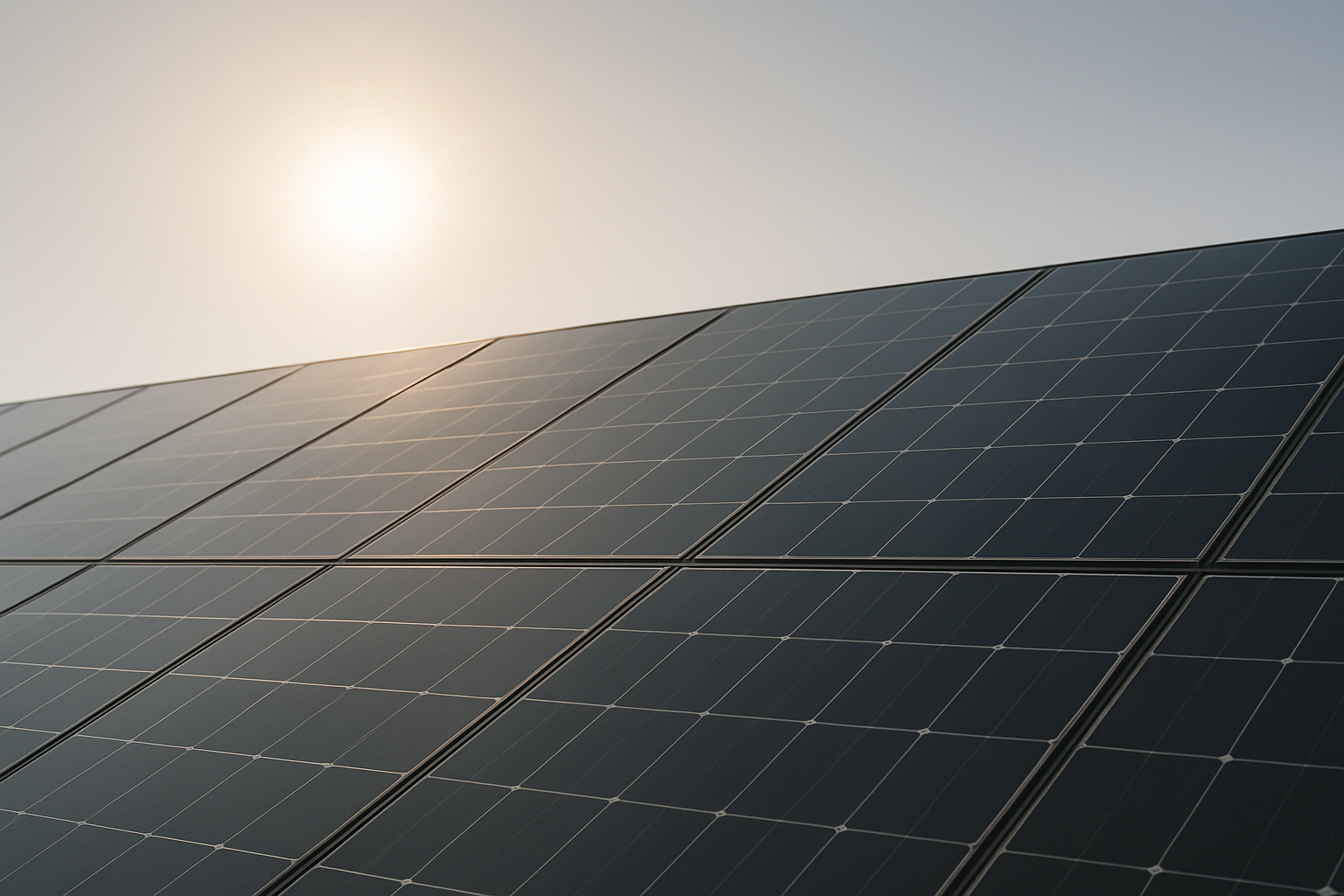 Solceller i modlys